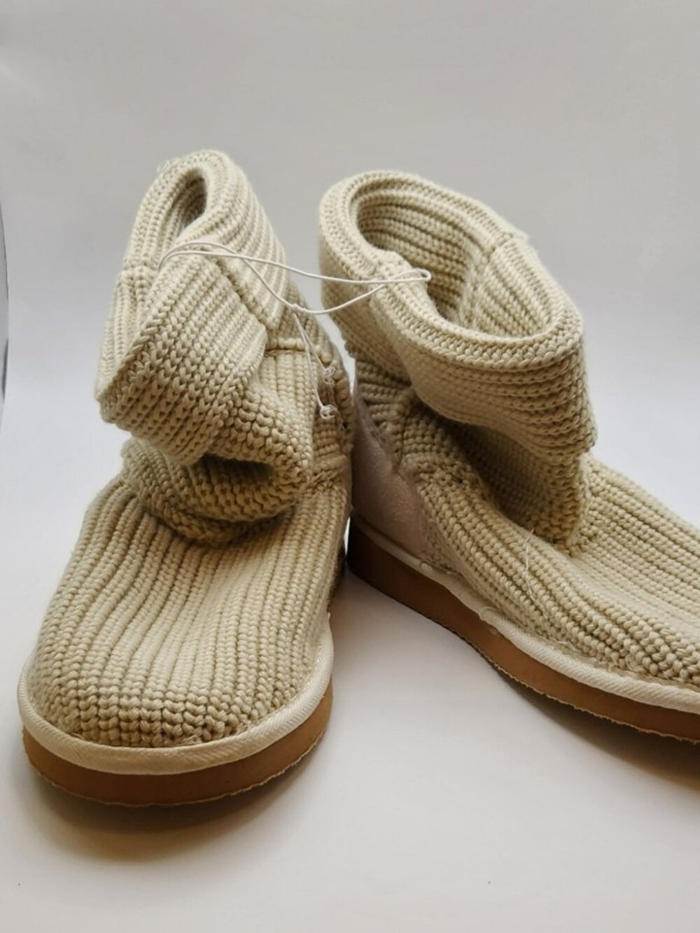 Rt 66 booties sz 8 knit cream NWOB